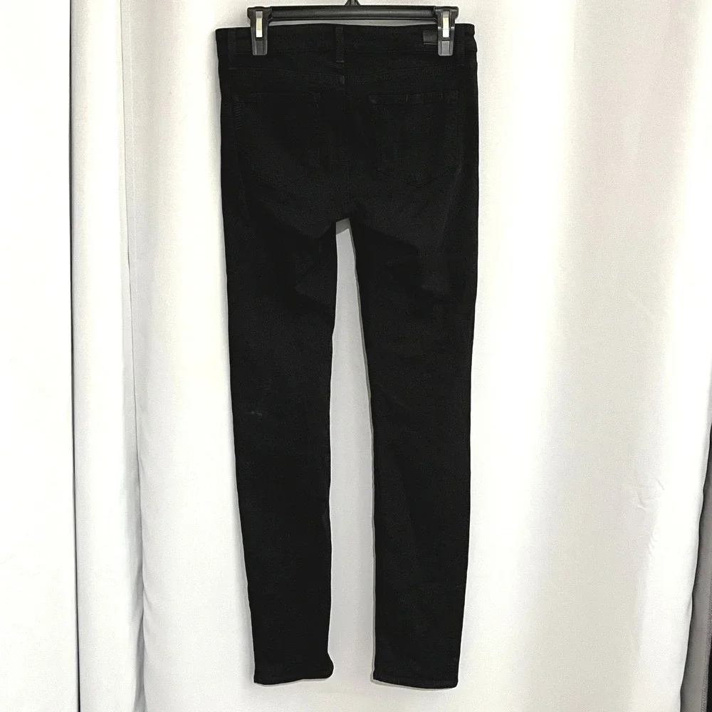 Paige Skyline Verdugo Ultra Skinny Jeans Size 26 Mid-Rise Black Stretch Denim